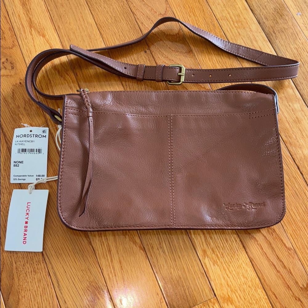 Lucky Brand Tan Leather crossbody bag